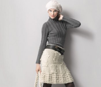 С чем носить вязаную юбку