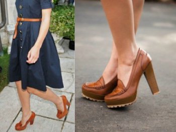 С чем носить коричневые туфли